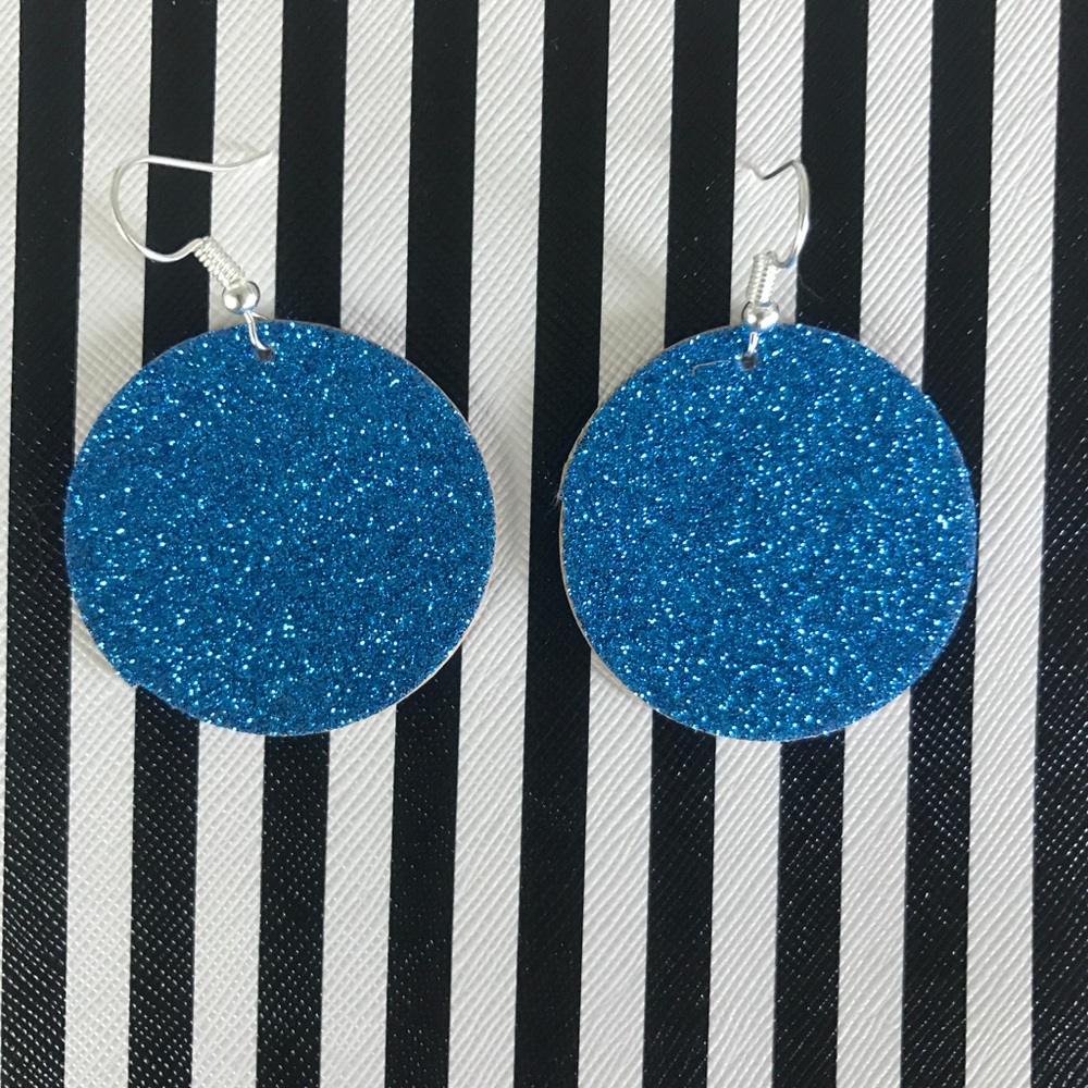 Cork/glitter earrings